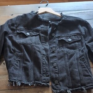 Sanctuary Distressed Black Denim Jacket